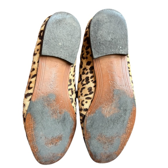 Sam Edelman Loafers Womens 7 Brown Leopard Calf Hair Jordy Slip On Flats Leather - Picture 5 of 8